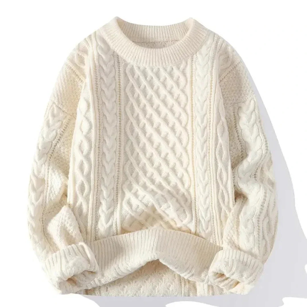 Pull tricoté à manches longues et col rond pour homme | Chaud 2