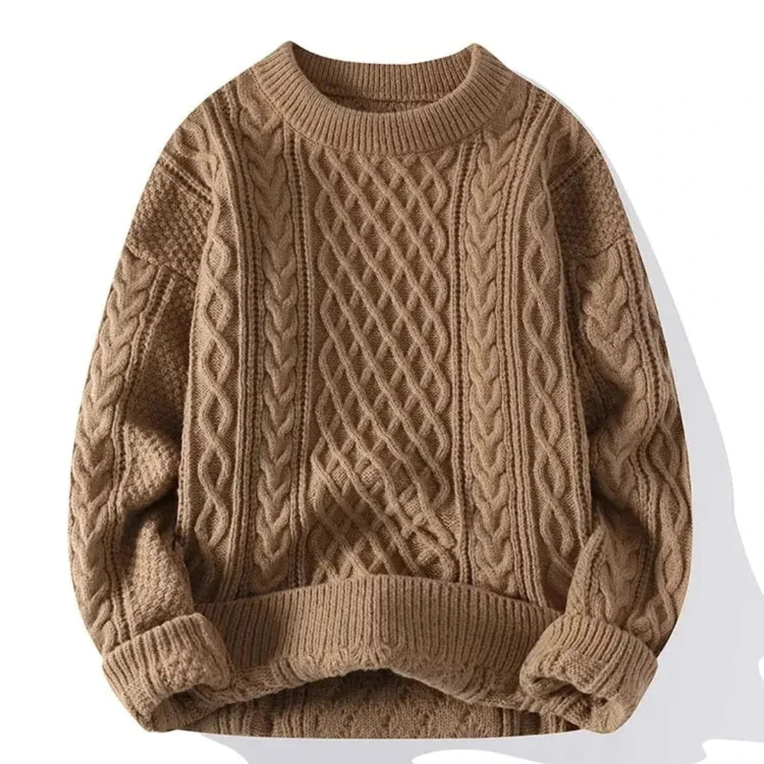 Pull tricoté à manches longues et col rond pour homme | Chaud 4