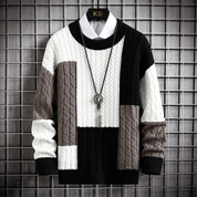 Pull tricoté chaud à col rond pour homme | Manches longues 1