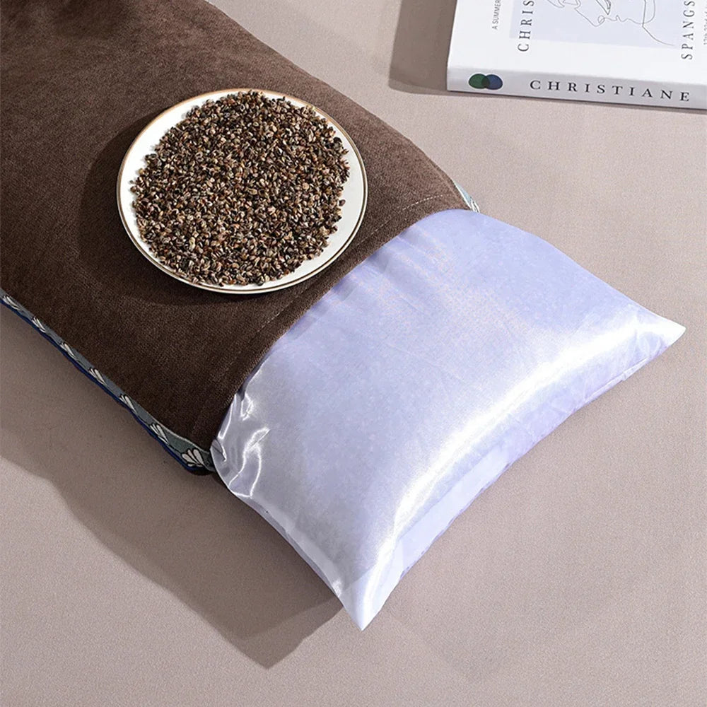 Pure oreiller du cou de la coque de sarrasin - Soutien naturel du sommeil pour les dormeurs latéraux et le dos 1
