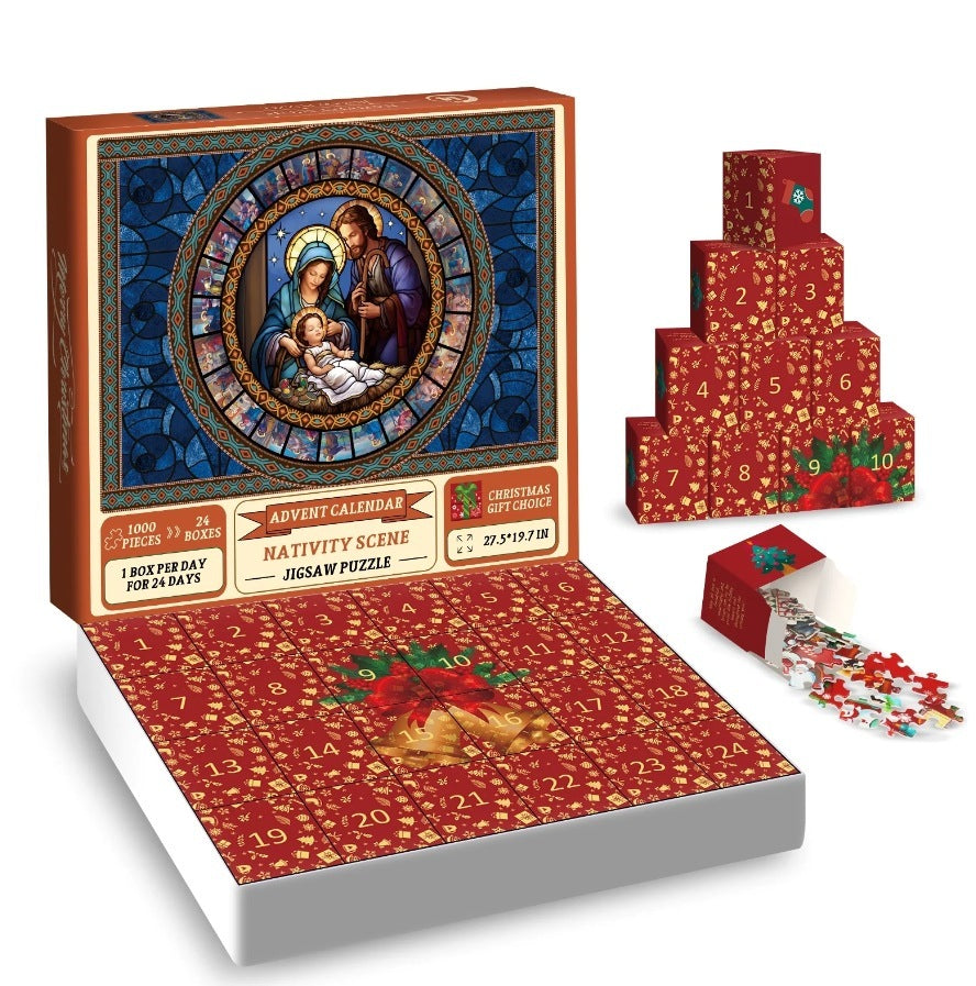 Puzzle de calendrier de l'Avent en papier 0