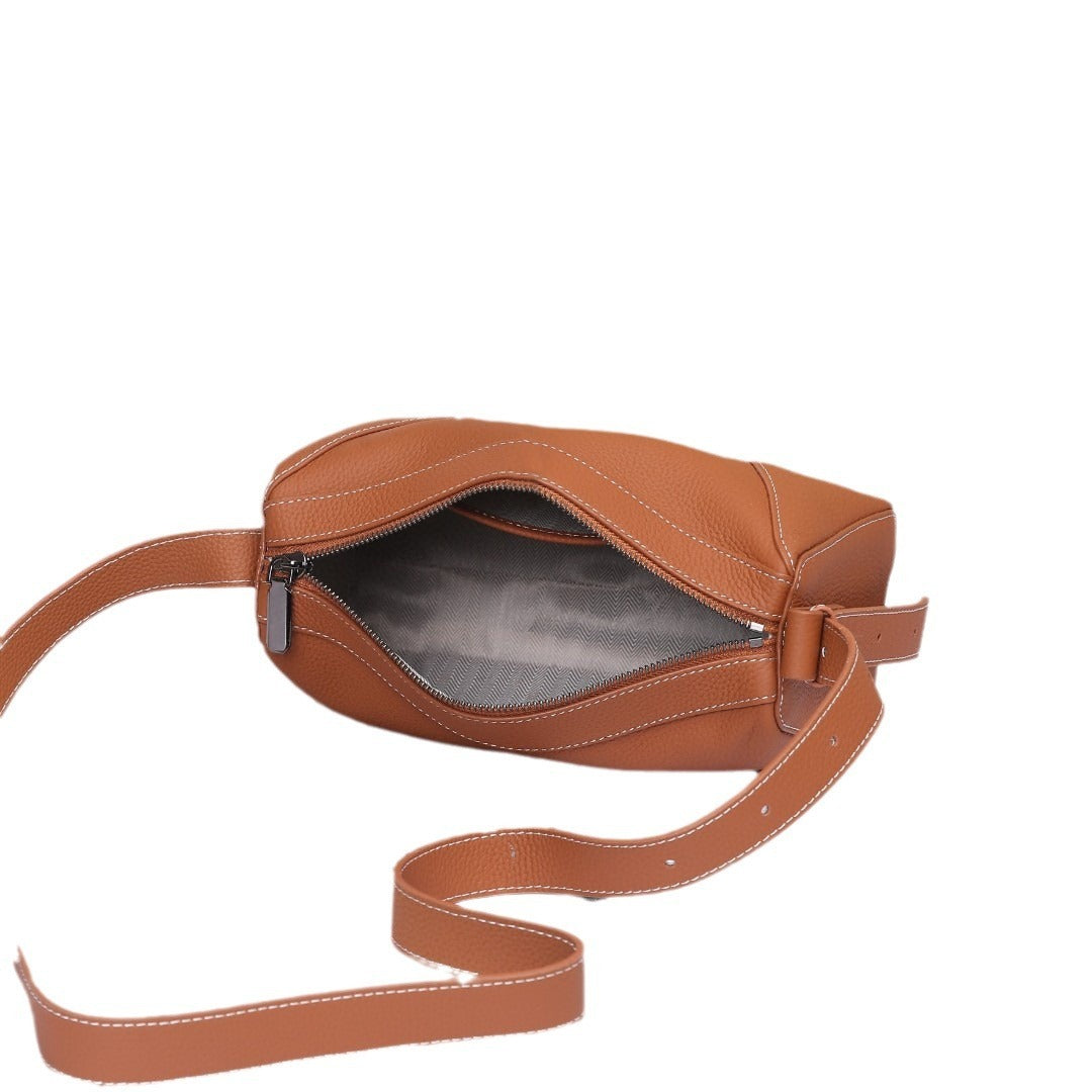 Izabella | Klassinen nahkainen olkalaukku