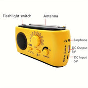 Radio d'urgence portable avec AM / FM / NOAA, chargeur USB, lampe de poche LED, étanche pour le camping et usage externe 6
