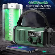 Radio d'urgence tout-en-un avec une lampe de poche, un panneau solaire, un chargeur USB et un dispositif de survie compact à accès météorologique NOAA 2