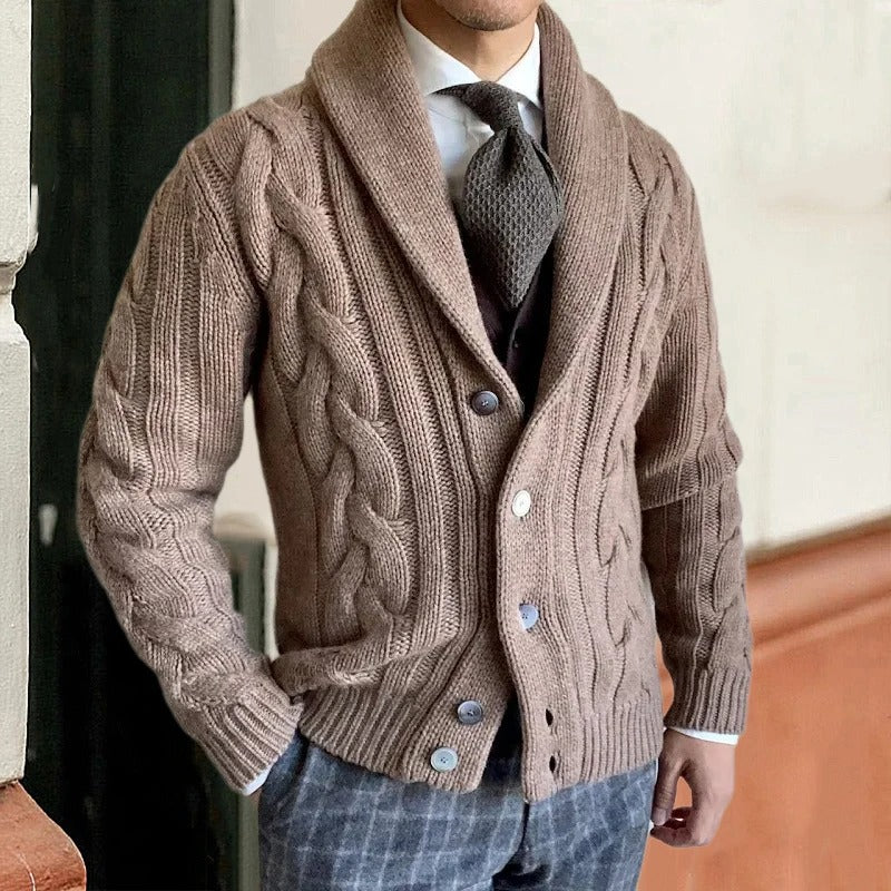 Rasmus | Cardigan boutonné décontracté en tricot pour homme | Chaud 0
