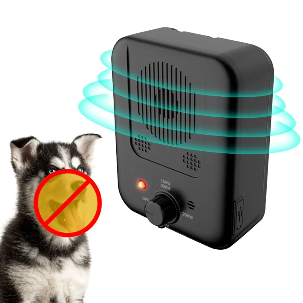 Répulsif à aboiements ultrasonique portable pour chiens 0
