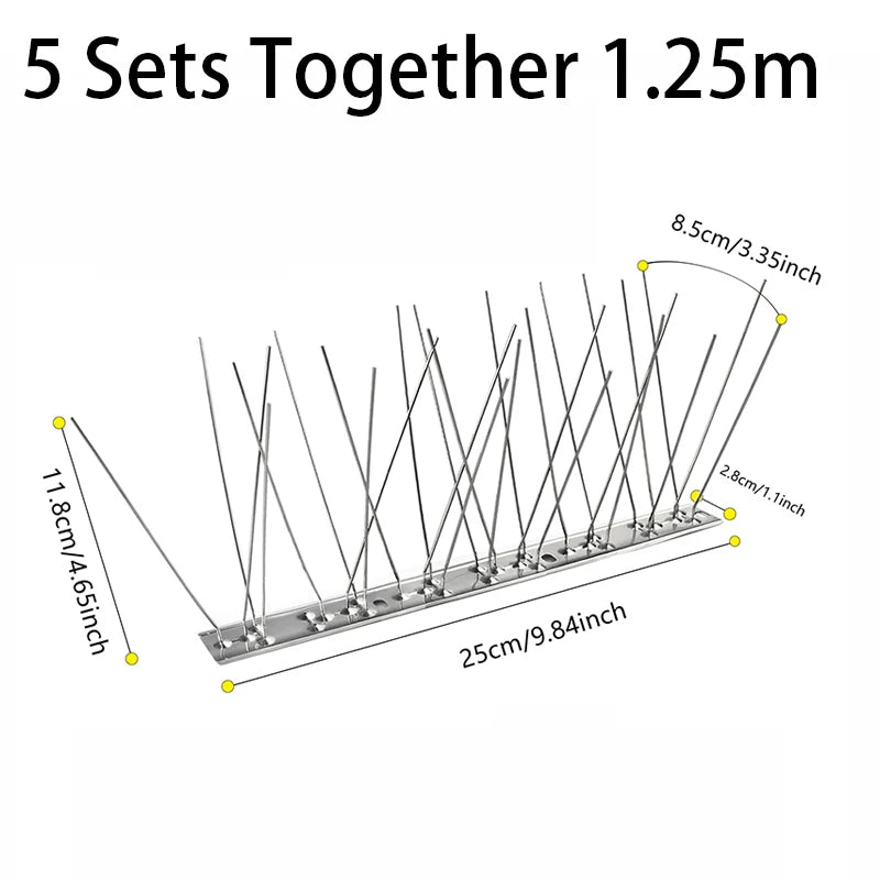 Répulsif à oiseaux extérieur en acier inoxydable 0