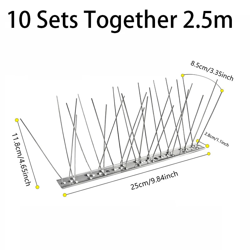 Répulsif à oiseaux extérieur en acier inoxydable 5