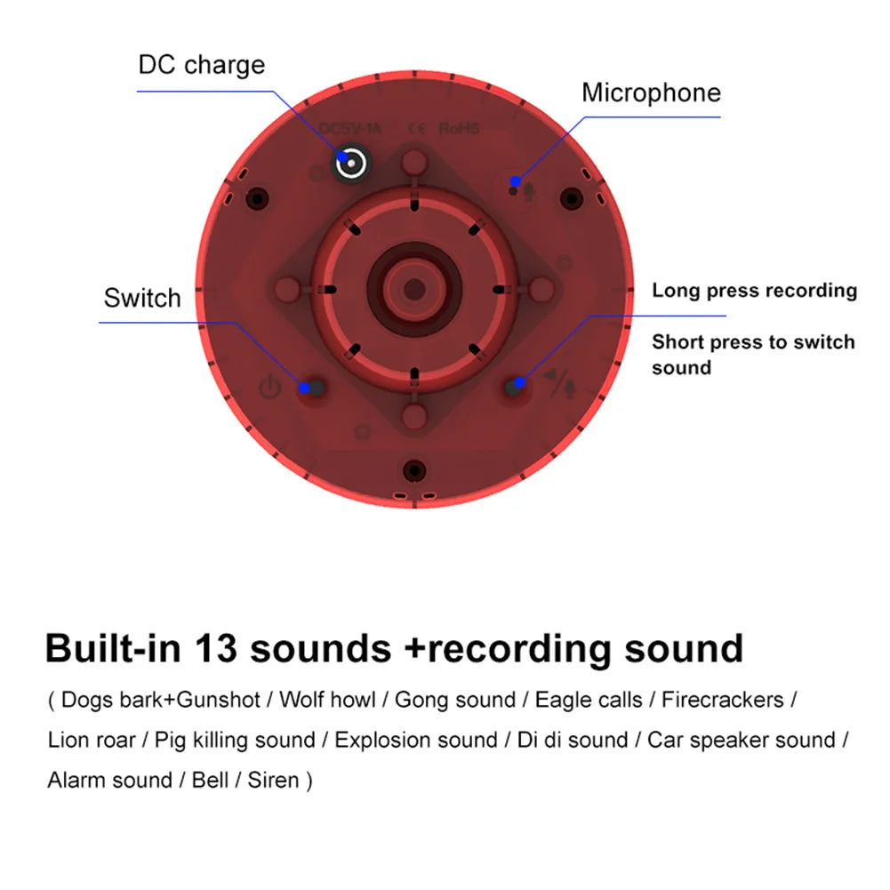 Répulsif à oiseaux solaire avec lumière clignotante 2