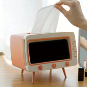 Retro -TV -ISUe -Box -Box -Box -halter avec smartphone -Dock -T-Multifonctional Fabric Protection for Home and Office Decoration 5