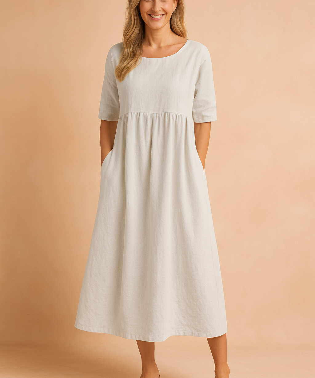 Robe Aérienne Élégante Femme Confortable avec Poches 0