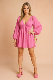 Robe D'Été Femme Aérée Décolleté V Viscose Manches Courtes Chic 6