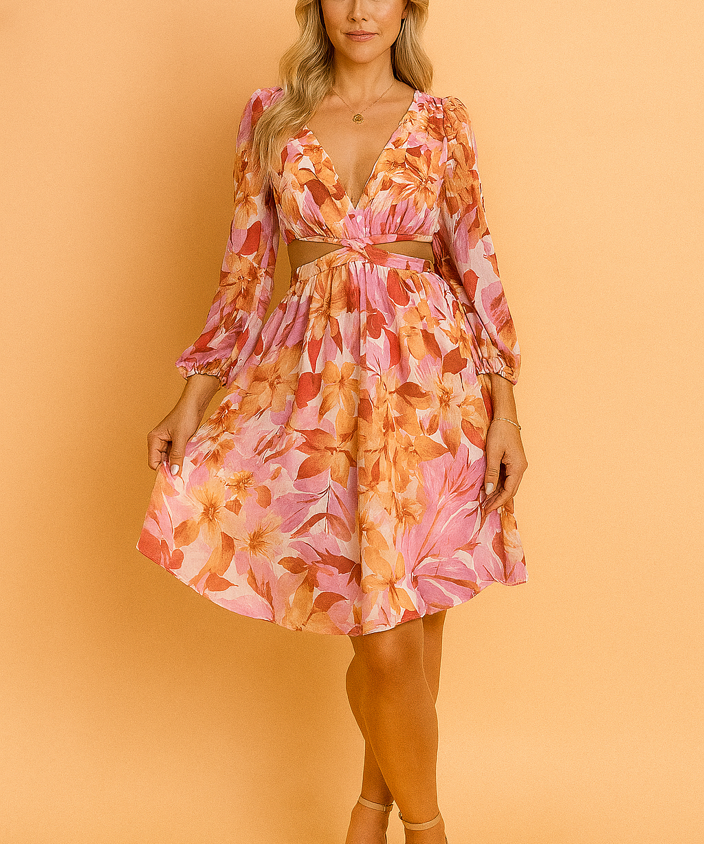 Robe Femme Courte Fleurie Décontractée Tissu Léger 0