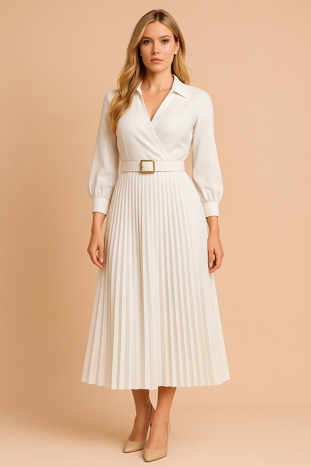 Robe Femme Élégante Chic Printemps Taille Plus Tissu Haute Qualité 2