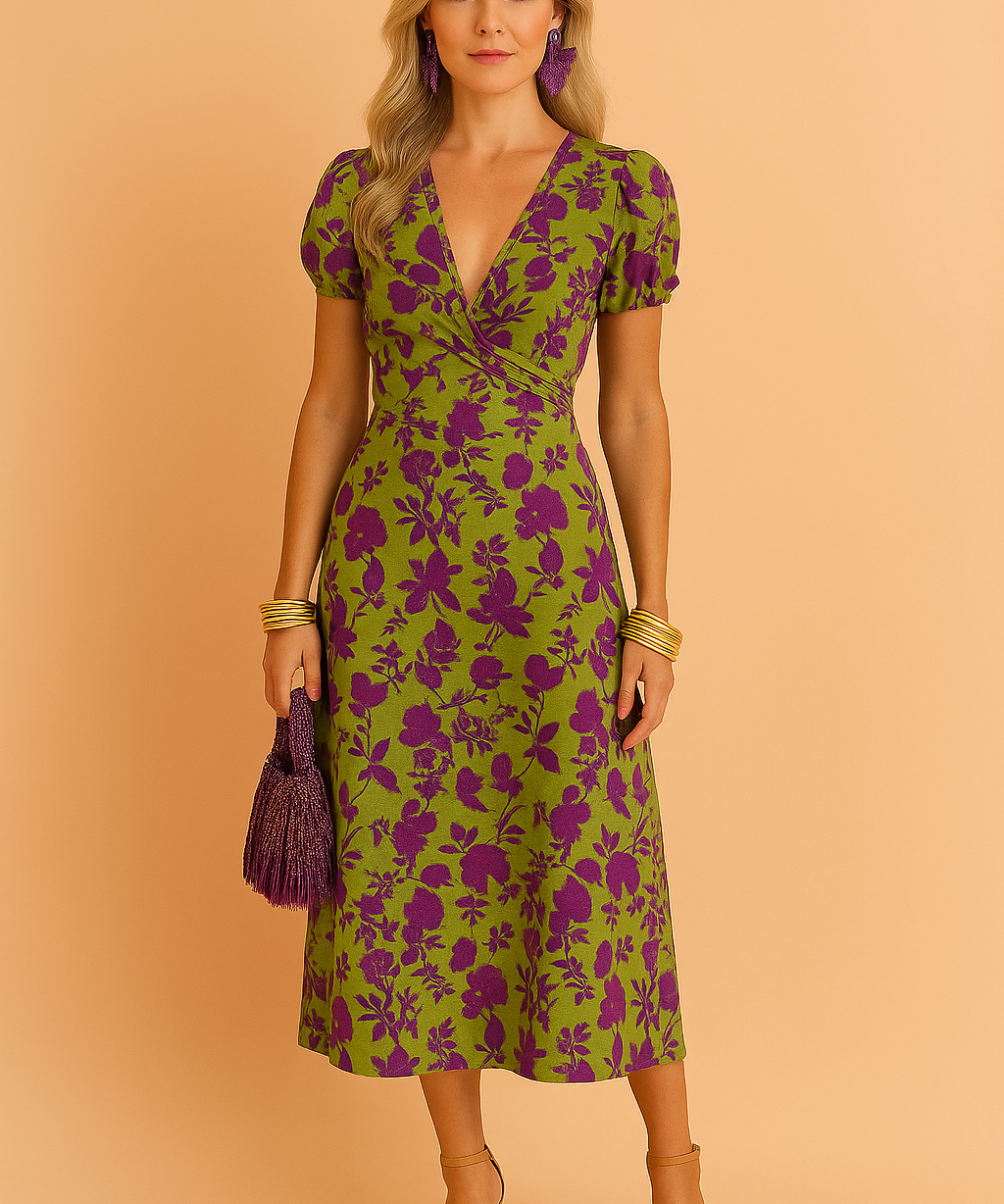 Robe Femme Élégante Longue Confort Coton 0