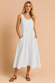 Robe Longue Ample pour Femmes avec Poches en Tissu Confortable 2