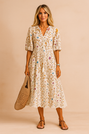 Robe Longue Estivale à Motif Floral Femme Aérée 5
