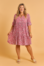 Robe Longue Femme Aérienne Confortable en Tissu Léger Floral 1