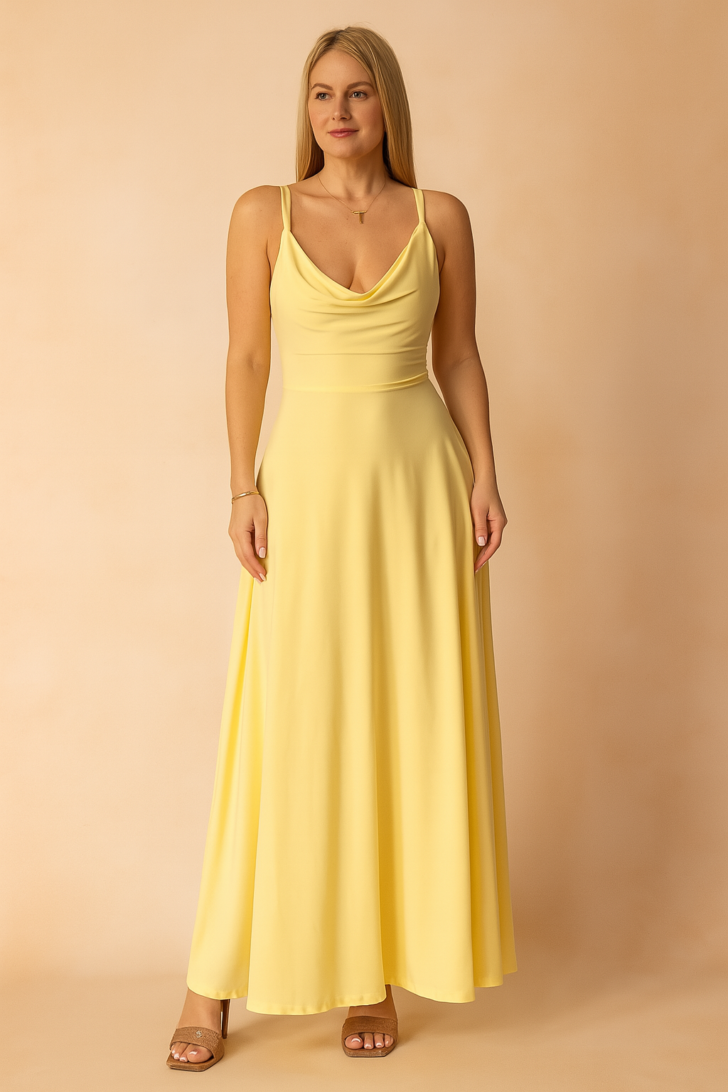 Robe d'Été Longue Chic Femme Tissu Léger 1