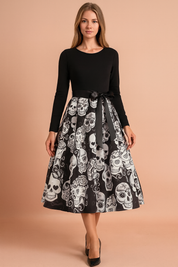 Robe d'Halloween pour femme | Costume de fantôme citrouille rétro 11