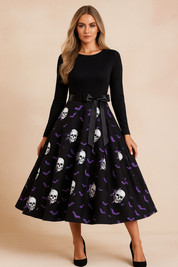 Robe d'Halloween pour femme | Costume de fantôme citrouille rétro 14