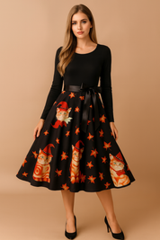 Robe d'Halloween pour femme | Costume de fantôme citrouille rétro 4