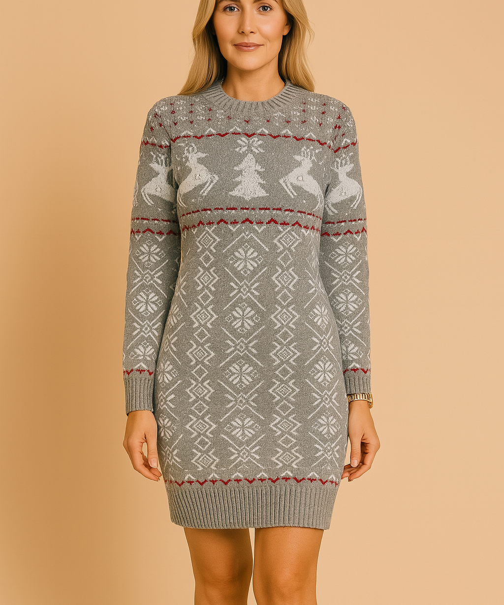 Robe d'Hiver Chic pour Femmes Élégante en Tissu de Haute Qualité 0