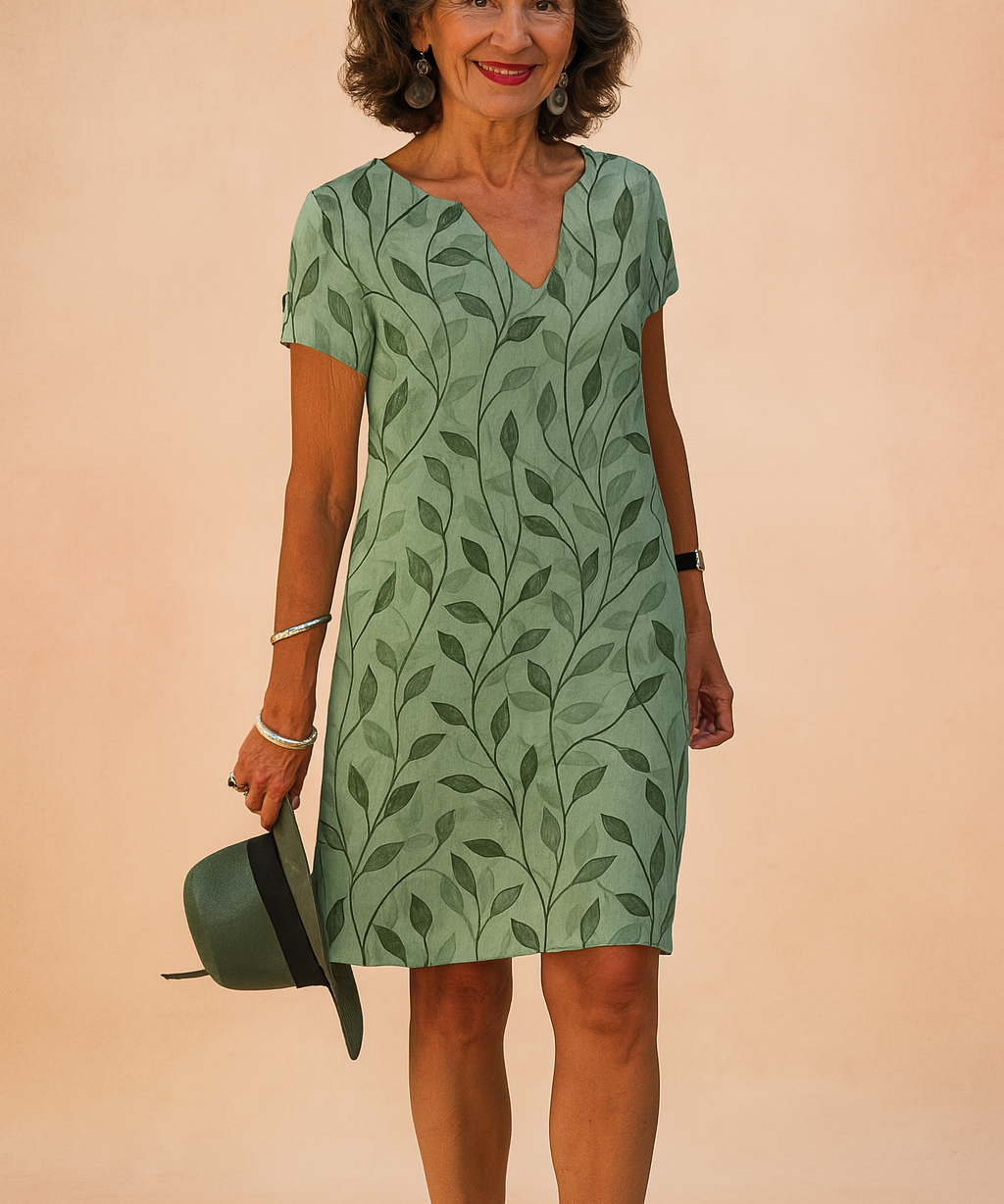 Robe d'été Élégante Femme Décolleté en V Polyester 0