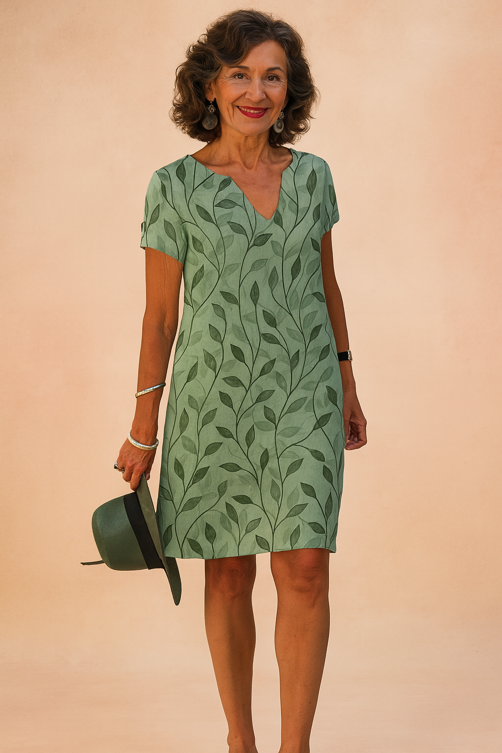 Robe d'été Élégante Femme Décolleté en V Polyester 0