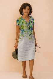 Robe d'été Élégante Femme Décolleté en V Polyester 4