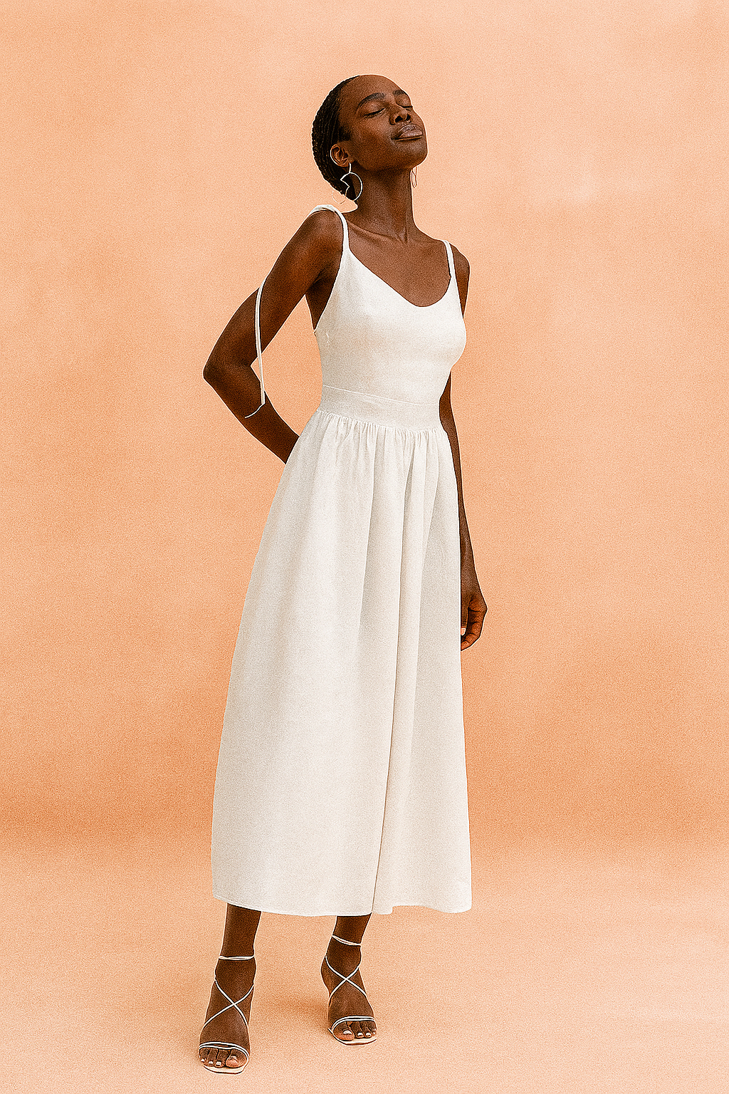 Robe d'été Élégante Femme Lin Coton Chic 2