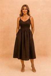 Robe d'été Élégante Femme Lin Coton Chic 3