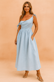 Robe d'été Élégante Femme Lin Coton Chic 4