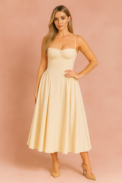 Robe d'été Élégante Mi-Longue Femme Design Corset 4