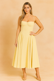 Robe d'été Élégante Mi-Longue Femme Design Corset 5