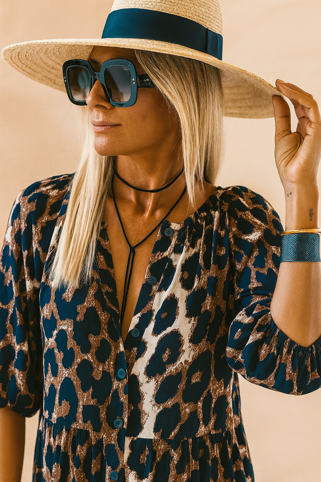 Robe d'été Femme Imprimé Léopard Chic Coton 2