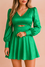 Robe d'été élégante pour femmes avec manches longues en tissu léger 1