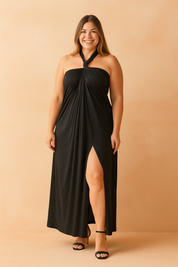 Robe de Plage Élégante Femme Epaules Apparentes Tissu Léger 1