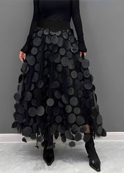 LAURA Black Polka Dot Skirt
