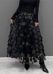 LAURA Black Polka Dot Skirt