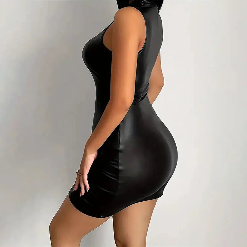 MARLIA | Robe Cuir Sensuelle