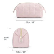 Louise | Elegant and spacious cosmetic pouch in soft quilted fabric