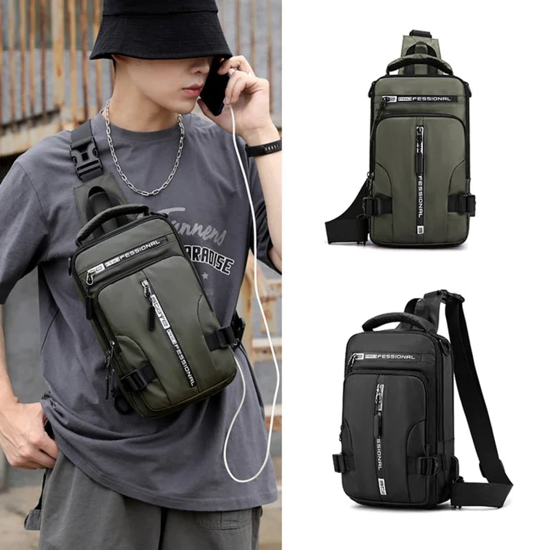 Waterproof Anti-Theft Shoulder Bag for Men, Ready for Adventure