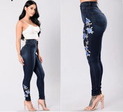 ELYSIA | Slim Embroidered Jeans