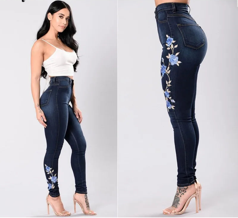 ELYSIA | Slim Embroidered Jeans