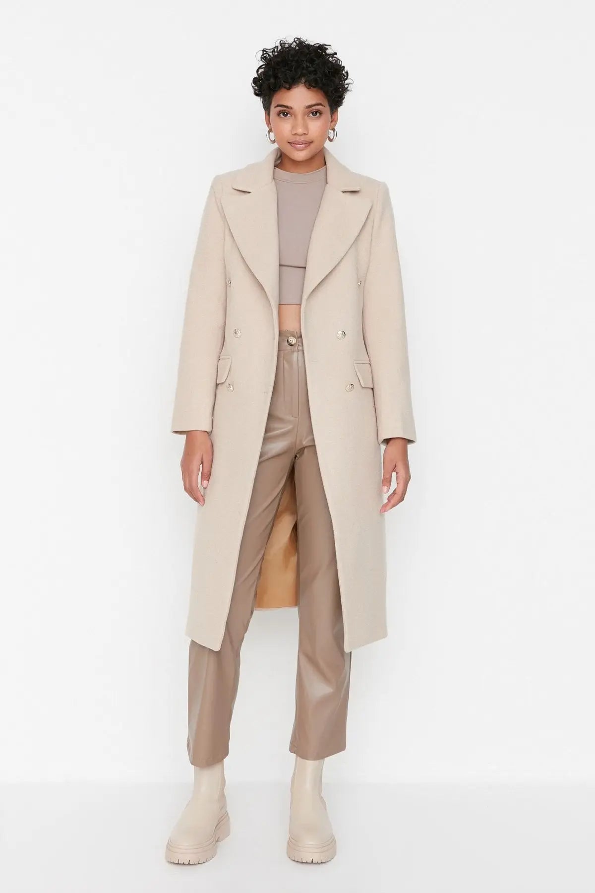 Loryna | Elegant Double-Breasted Coat