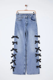 Saphira | Jeans med høyt liv og vide ben