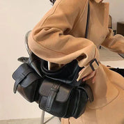 Jayceon | Sac bandoulière en cuir de moto punk à grande capacité