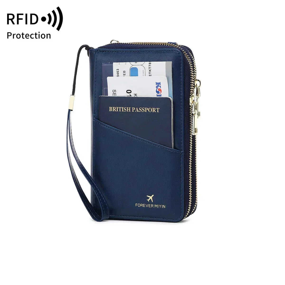 Valery | Passetui med RFID-beskyttelse og skulderrem