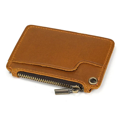 Isaac | Portefeuille de voyage vintage en cuir véritable avec poche à pièces